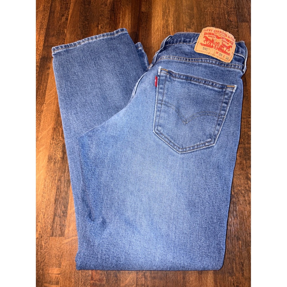 Levis 541 Athletic Taper Jeans Mens 29x30 Medium Wash Blue Denim 541-0001